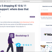 Bootstrap 5ではIE10に加え、IE11のサポート終了も判明、IE11に対応させる方法が用意されている