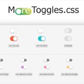 トグルボタンの様々なスタイリングを提供するCSSライブラリ・「MoreToggles.css」