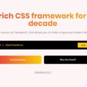 ユーティリティに焦点を当てた、インタラクティブなUI開発をサポートするCSSフレームワーク・「Shorthand」