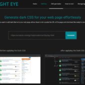 任意のWebサイトのURLを入力するだけでダークモード用のCSSを自動で作成してくれる・「Night Eye」
