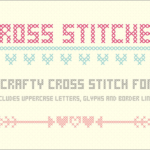 有料フォントが今週末まで無料！刺繍好きにぴったり、クロスステッチのかわいいフォント -Cross Stitched