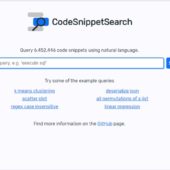 コードスニペットを自然言語で検索できる・「CodeSnippetSearch」