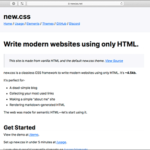 シンプルなHTMLで、モダンなWebページを簡単に作成できるclassレスの超軽量CSSフレームワーク -new.css