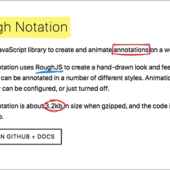 SVGでテキストにマーカーを引いたり、くるっと丸く囲む超軽量JavaScriptライブラリ -Rough Notation