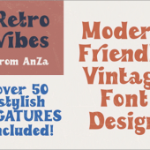 かわいい有料フォントが今週末まで無料！レトロなデザインにぴったり、おしゃれなフォント -Retro Vibes