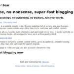軽量さ重視の、markdownで書けるミニマルなオープンソースのブログシステム・「Bear blog」