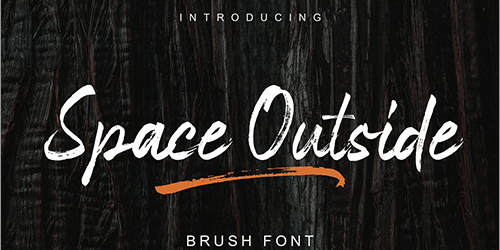 おしゃれな有料フォントが今週末まで無料！ロゴやポスターにぴったり、手書きのブラシフォント -Space Outside