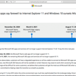 ようやくこの時がきた、MicrosoftからIE11サポート終了のお知らせ