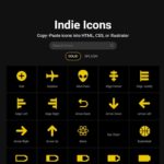 コピー&ペーストで使えるシンプルなアイコンのセット・「Indie Icons」