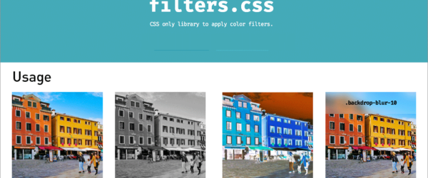 CSSで画像に磨りガラスのパネルを重ねたり、フィルター効果を適用するだけのシンプルなライブラリ -filters.css