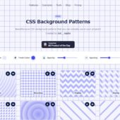 ジグザグや方眼紙、ストライプなど、シンプルなパターン背景をCSSのコードで提供する・「CSS Background Patterns」