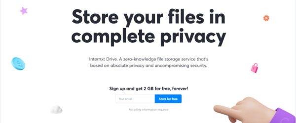 セキュリティ重視のオンラインストレージサービス・「Internxt」