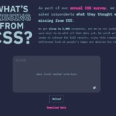 「CSSに足りない機能は？」に対する様々な回答を確認出来る・「What’s Missing From CSS?」