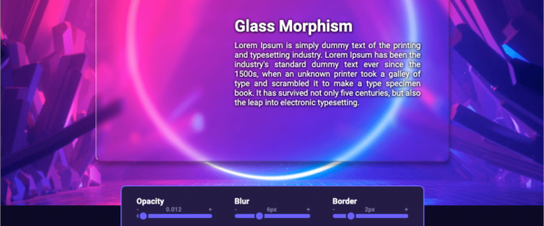 CSSで磨りガラスのエフェクトを実装するコードを簡単に生成できるジェネレーター -Glass Morphism Generator
