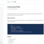 ユーティリティファーストなCSSを設計するためのCSS変数を提供する・「Pollen」