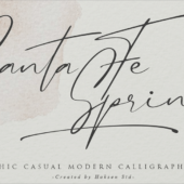 本格的なカリグラフィの有料フォントが今週末まで無料！おしゃれなデザインにぴったりで美しい -Santa Fe Spring