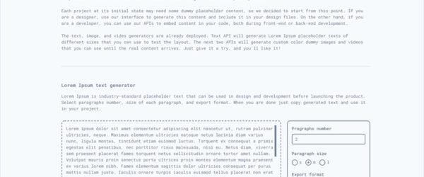 ダミーのテキスト、画像、動画をそれぞれURLで提供する・「ipsm.io」