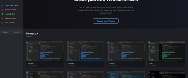自分好みのVS Codeのテーマをブラウザでプレビューを見ながら作成できる・「Theme Studio」