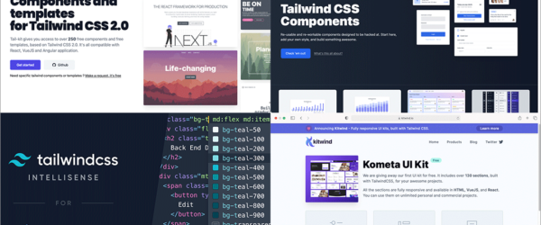 Tailwind CSSで実装されたUIコンポーネント・ページテンプレート、商用プロジェクトで無料のものをまとめました