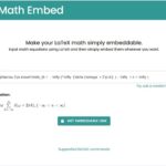 LaTeXを任意のWebサイト等に埋め込める・「Math Embed」