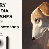 今週末まで無料！イラストに美しい光と影の質感を描けるPhotoshopの高品質なブラシ素材 -Dry Media Brushes