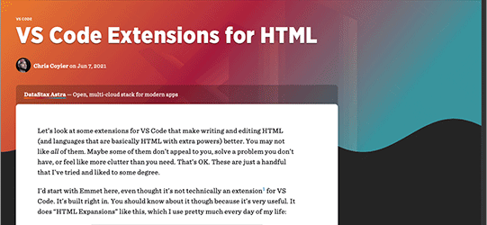 HTMLを書いたり、修正する時に役立つVS Codeの機能拡張のまとめ