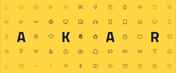 WebサイトやスマホアプリのUIでよく使用するアイコンのSVGコードをコピペで簡単に利用できる -Akar Icons