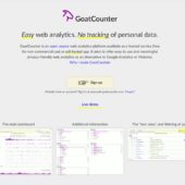 軽量で高速、プライバシーに配慮したオープンソースのアクセス解析ツール・「GoatCounter」