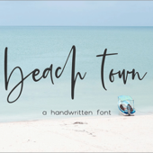 おしゃれなデザインにぴったりな有料フォントが今だけ無料！サインスタイルの手書きフォント -Beach Town Script