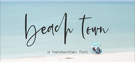 おしゃれなデザインにぴったりな有料フォントが今だけ無料！サインスタイルの手書きフォント -Beach Town Script
