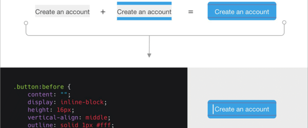 CSSでボタンにテキストを配置する時、上下のスペースを簡単に揃えられる実装テクニック