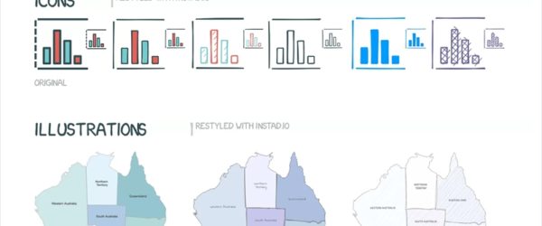 チャートやダイアグラムなど、画像を手書き風に変換、スタイルの調整等も可能なWebアプリ・「INSTAD.IO」