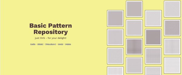 ベーシックなタイプのいろいろなSVGパターンを配布する・「Basic Pattern Repository」