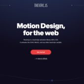 GUIも備わったモーショングラフィックスの為のアニメーションJavaScriptライブラリ・「Theatre.js」