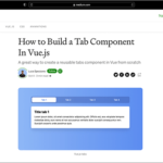 Vue.jsで再利用可能なタブのUIコンポーネントを実装する方法を解説