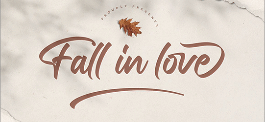 今週末まで有料フォントが無料！大胆で、流麗な筆跡がかっこいいフォント -Fall in love