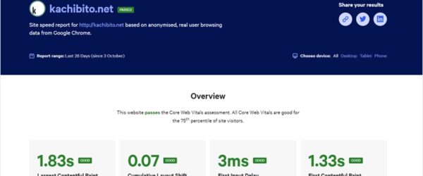任意のWebサイトのCore Web Vitalsをチェックし、評価する超軽量なパフォーマンスチェックWebアプリ・「Core Web Vitals Checker」