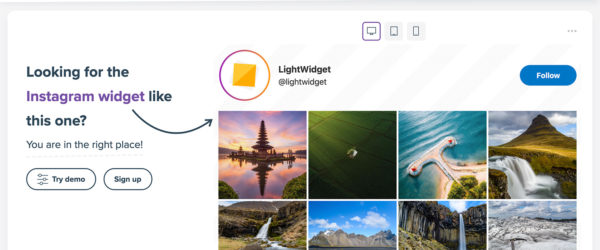 Instagramの投稿一覧をWebサイトに表示できる【LightWidget】