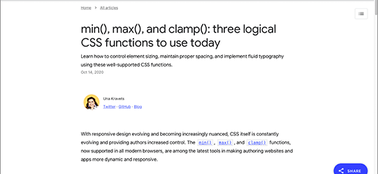 CSSの数学関数min()、max()、clamp()の基本的な使い方