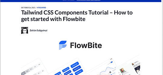 Tailwind CSSが初めての人でも簡単！ UIコンポーネントを実装するチュートリアル -FlowBiteがかなり便利