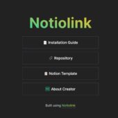 Next.jsとNotion APIで構築されたOSSの短縮リンクツール・「Notiolink」