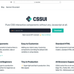 JavaScriptはなし、CSSで実装されたWebページでよく使用されるUIコンポーネントの超軽量ライブラリ -CSSUI