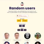 ダミーのユーザー写真やアイコン、名前などをランダム生成するWebアプリ・「Random users」