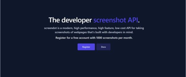 開発者向けに提供している扱いやすいスクリーンショットAPI・「screendot」