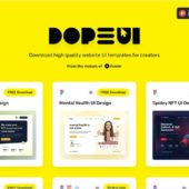 様々なタイプのWebサイトのUIテンプレートをFigmaやPS用ファイルで無償配布する・「DopeUI」