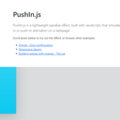スクロールで要素が迫ってくるようなエフェクトを作る「PushIn.js」