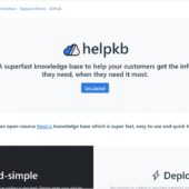 高速で軽量、使いやすさを重視したオープンソースのNext.js製ナレッジベース・「helpkb」