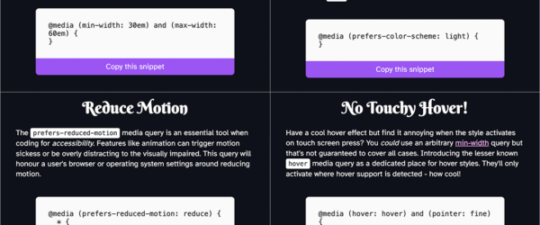 CSSの@mediaは、スクリーンサイズだけじゃない！ 最近の実装で使用されるメディアクエリのまとめ -mediaquery.style