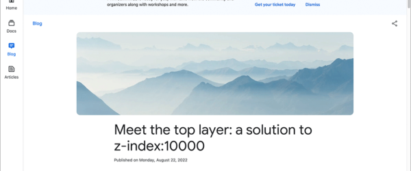 CSSのz-index: 10000;はいらなくなる、要素を最上位に表示する「最上位レイヤー（top layer）」の基礎知識と使い方