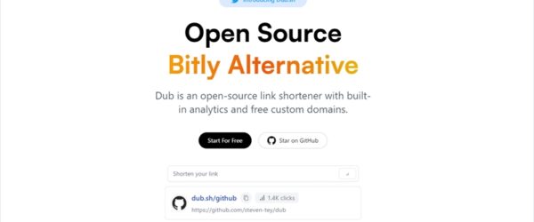 アナリティクス機能がビルトインされたオープンソースのBitly代替・「Dub」